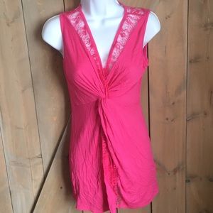 Fuscia Knot Detail Tunic